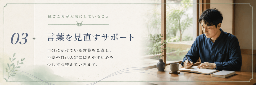 言葉を見直すサポート